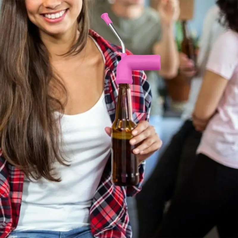 Beer Snorkel Straw Beer Bong Funnel Slammer Double Snorkel Drinking Beer Bar Tools Festivals Party Dispenser Beer Brewing – image 4