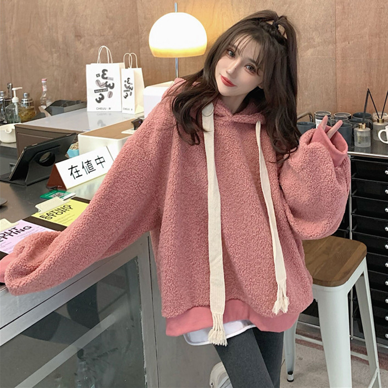 Girls Cute Padded Fleece Plus Thick Lamb Wool Coat