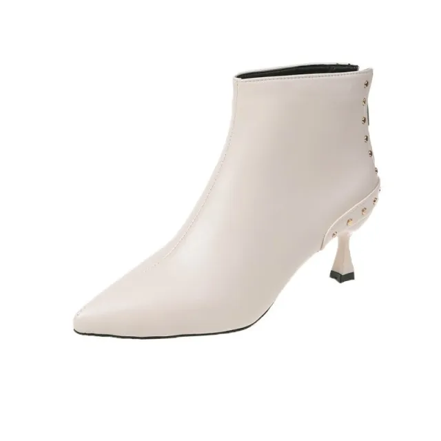 High Heels Stiletto Thin Fashion Single Boots White - Shop at LoveMi