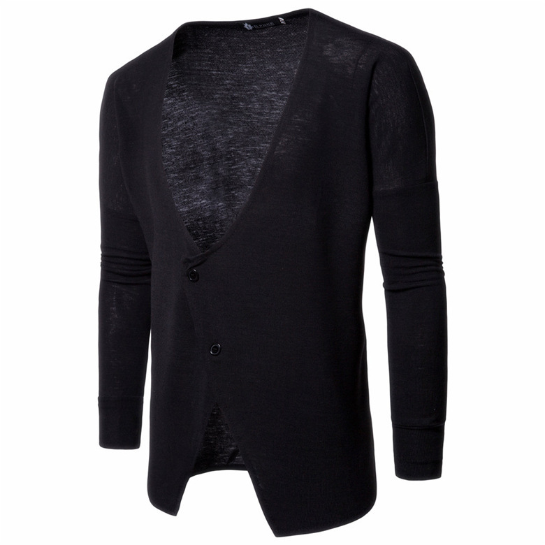 Casual Fashion Men's Loose Big V-Neck Knitted Cardigan
