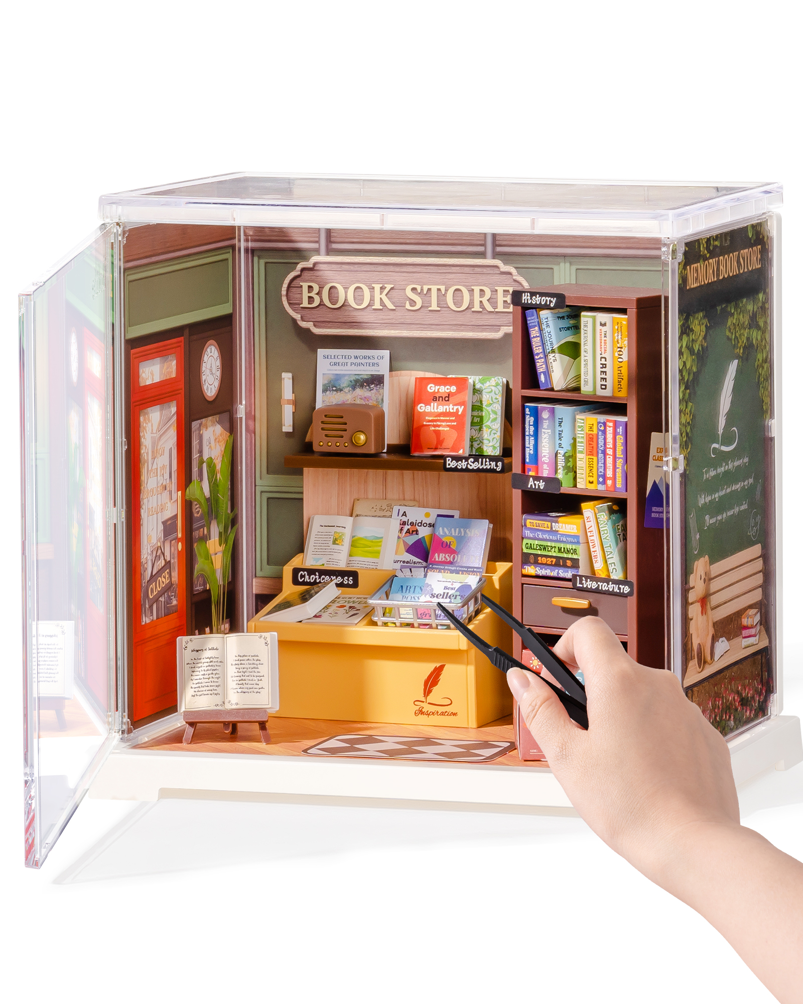 Rolife Super Creative DIY Plastic Mini House Set - 3D Puzzle With Dust Cover, Compatible With Mini Figures, Multiple Themes Available, Home Decor, Teen And Adult Gift