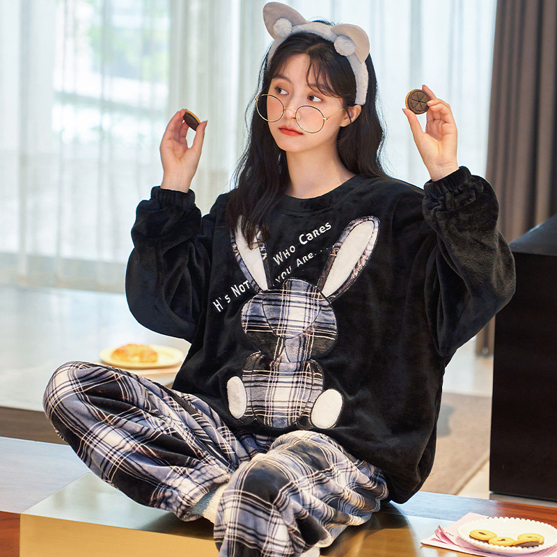 Pajamas Women Autumn And Winter Coral Fleece