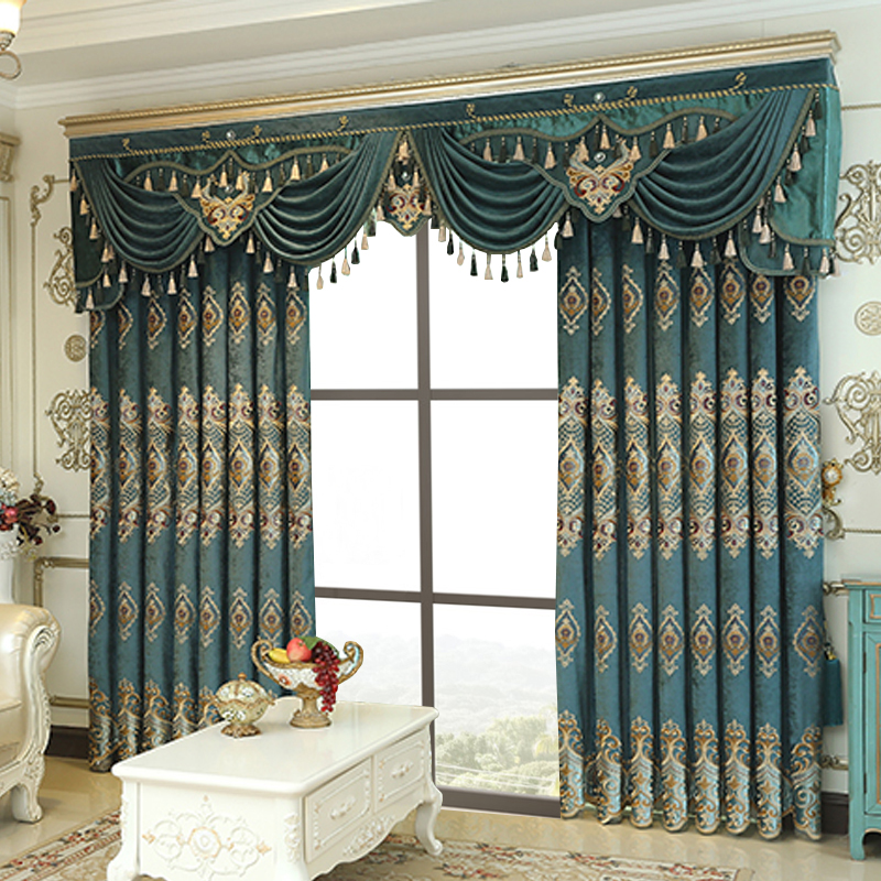 Luxury Elegant High-end Embroidered Curtains, Blackout Living Room Bedroom Villa - Picture 8 of 8