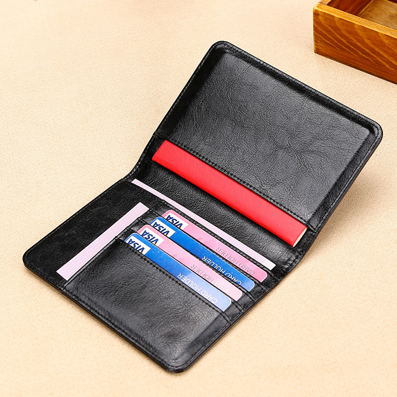 Crazy Horse Leather Travel Passport Cover – coin pocket and slots