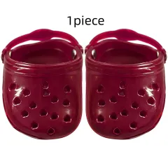Dog Hole Shoe Wear-resistant Silicone - Red - View 1