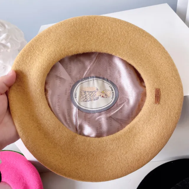 Autumn And Winter Models Of Pure Color Satin Inner Ribe Hat Women Camel - Shop at LoveMi