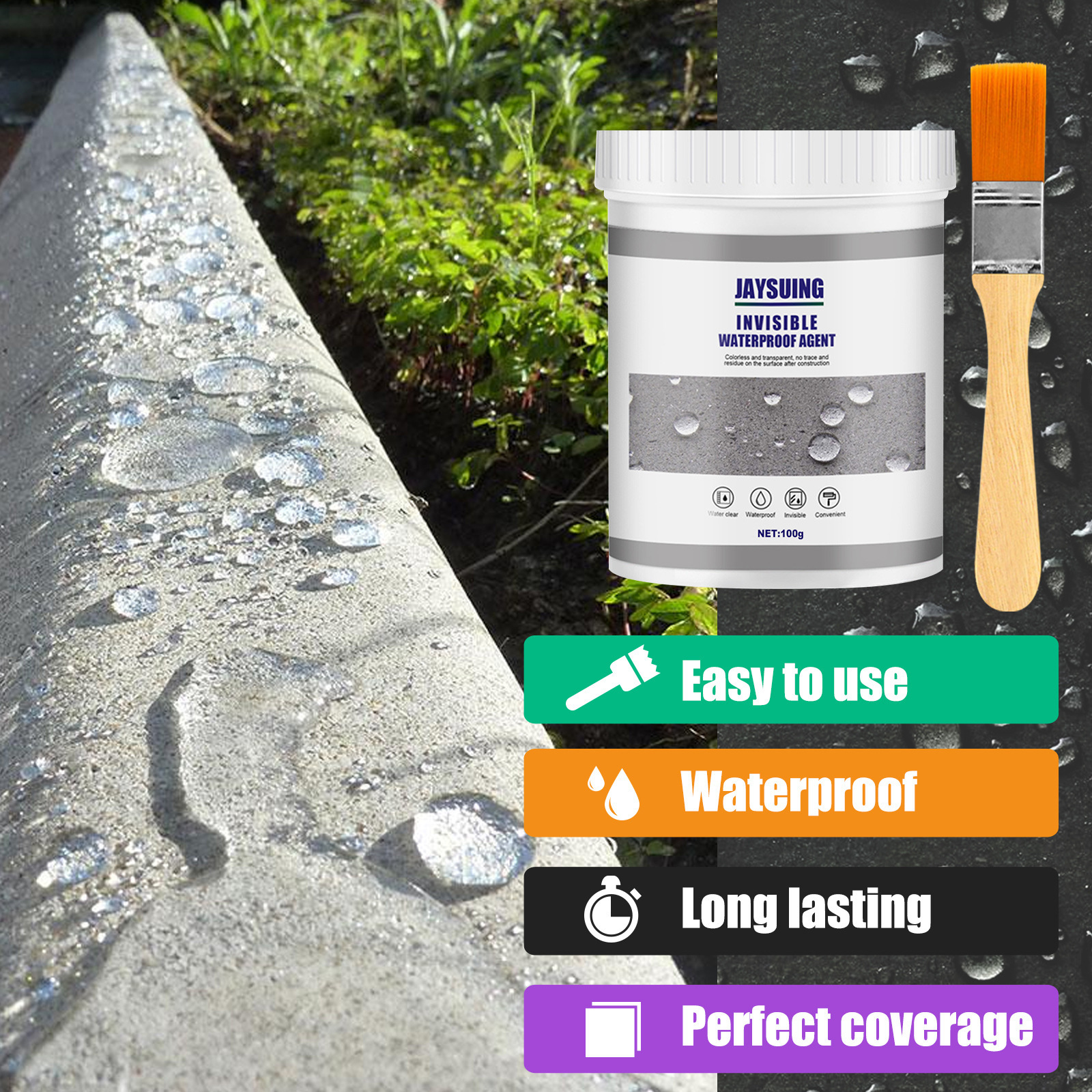 JAYSUING Transparent Waterproof Adhesive For Kitchen Exterior Walls And Household Interior Walls - Protective Waterproof Coating