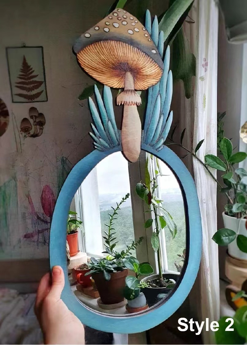 Mushroom Forest Mirror Home Garden Decoration — foto 2