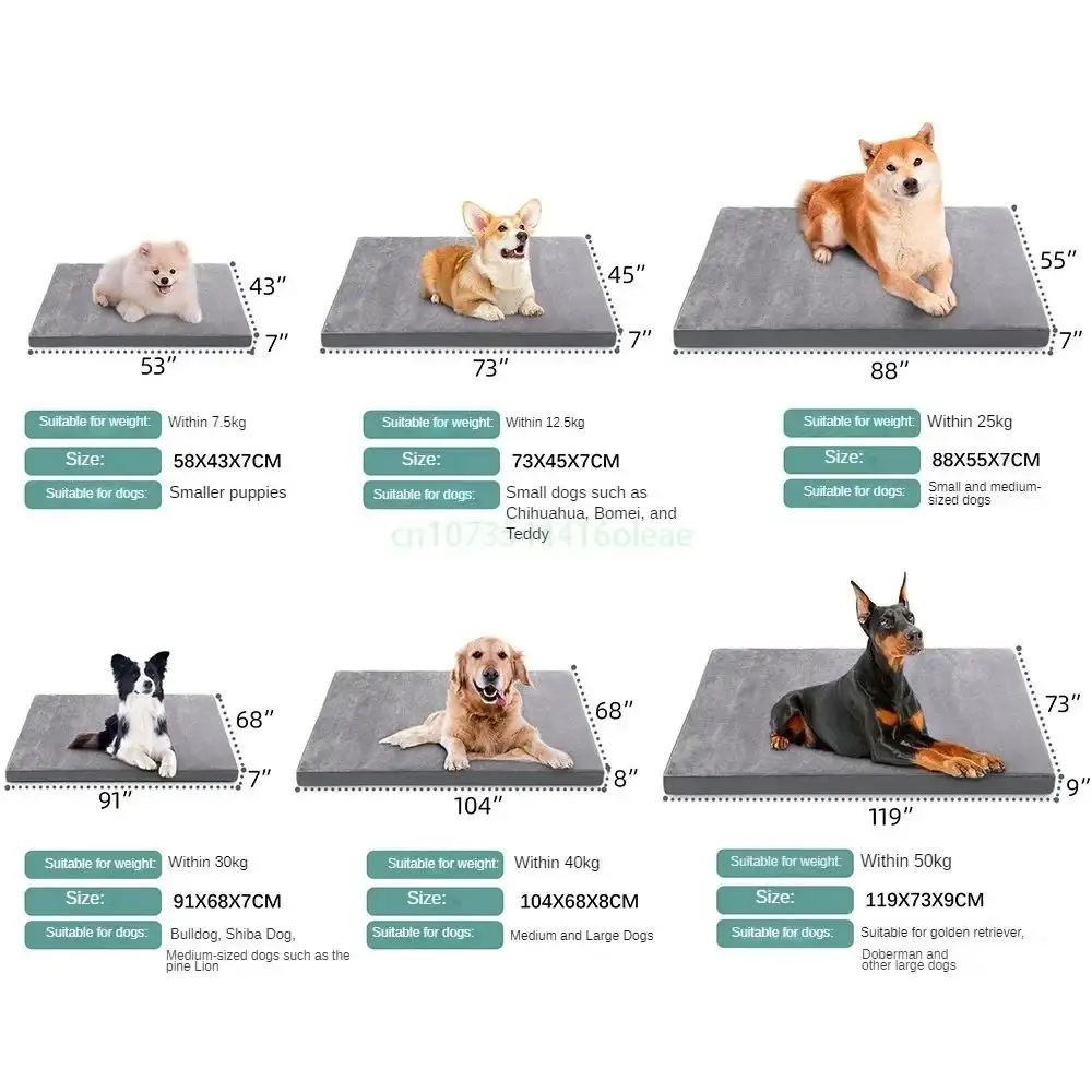 Double-sided Four Seasons Dog Bed For Medium Small Dog Waterproof Bite Resistant Leather Removable Dog Crate Bed Summer Pet Mats
