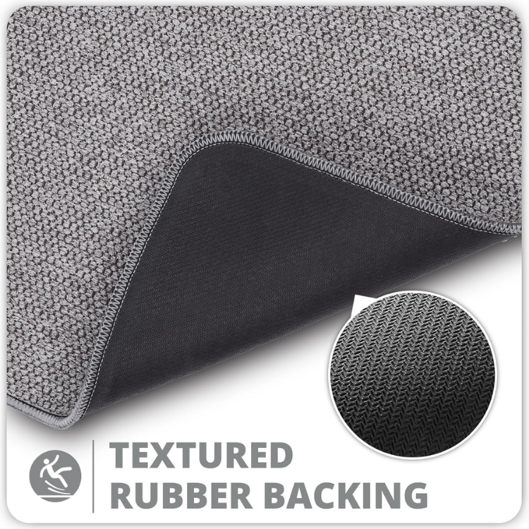Bath Mat,Ultra Thin Bathroom Rugs,Rubber Bath Mats For Bathroom,No Slip Bath Rugs,Quick Dry,Machine Washable,Low Pile,Absorbent,Shower Outside,Sink,Home Decor Accessories.Grey, — foto 2