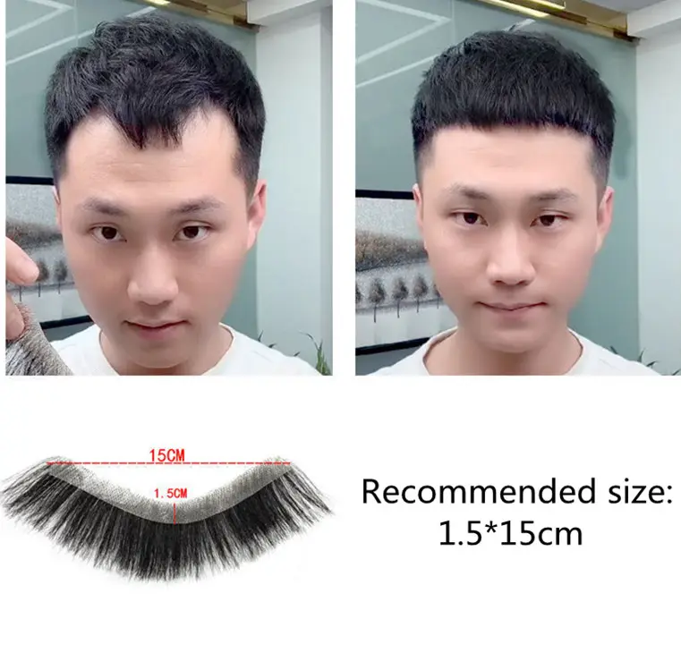 Men's Toupee Human Short Hair Piece Patch