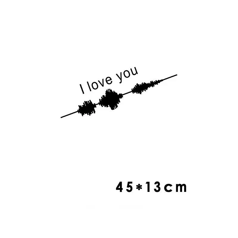 Car Electrocardiogram Creative Sound Wave Chart Sticker