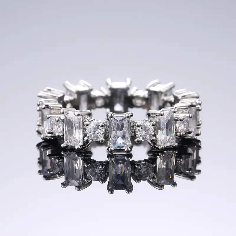 Exquisite Fashion Square Zircon Ladies Ring Cute Girls Index Finger Ring All-match Jewelry