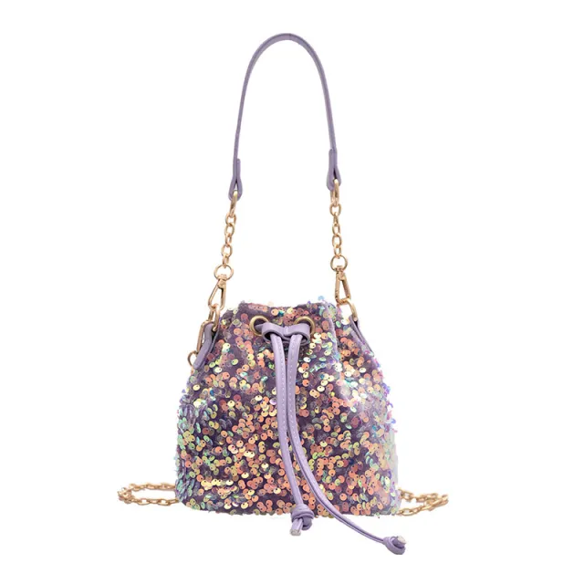 Sequins Cute Mermaid Female Shoulder Messenger Bag Purple - Shop at LoveMi