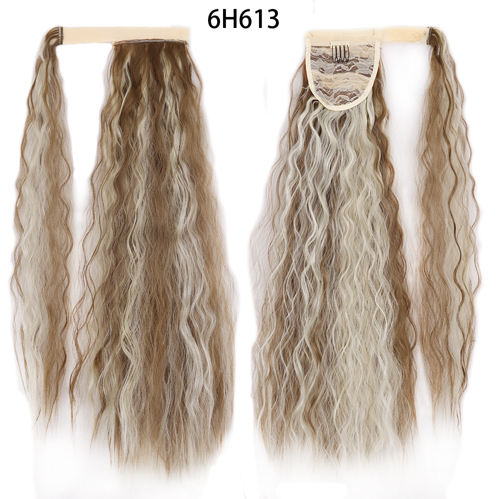 Ponytail Wig Water Wave Velcro Banding Chemical Fiber High Temperature Silk 3Style - Shop at LoveMi