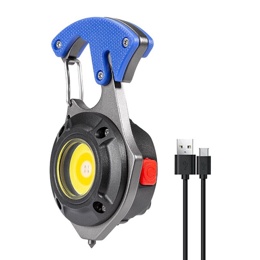 COB LED Flashlight Outdoor USB Rechargeable Keychain Light Hook — image 10