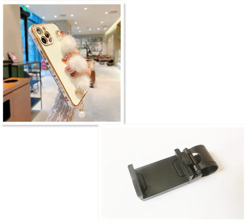 Plush Bracelet Mobile Phone Case Electroplated All-pack Soft Glue
