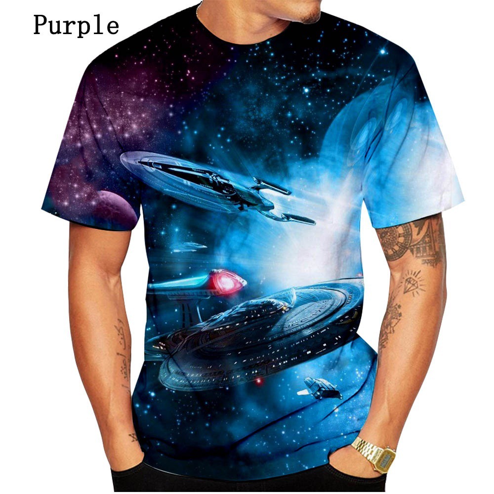 Men's Printed Short Sleeve Crew Neck T-Shirt
