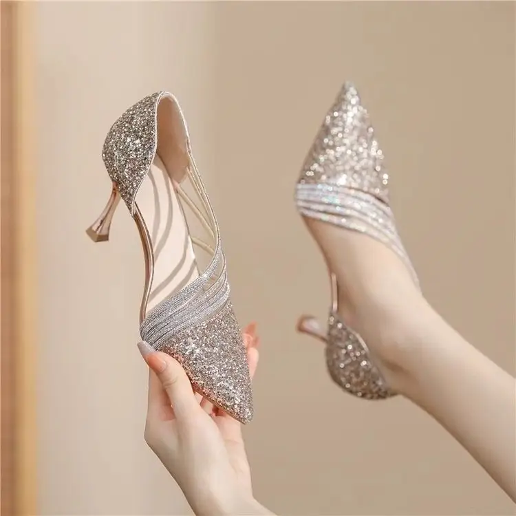 New Wedding Shoes For Bride Elegant Pointed