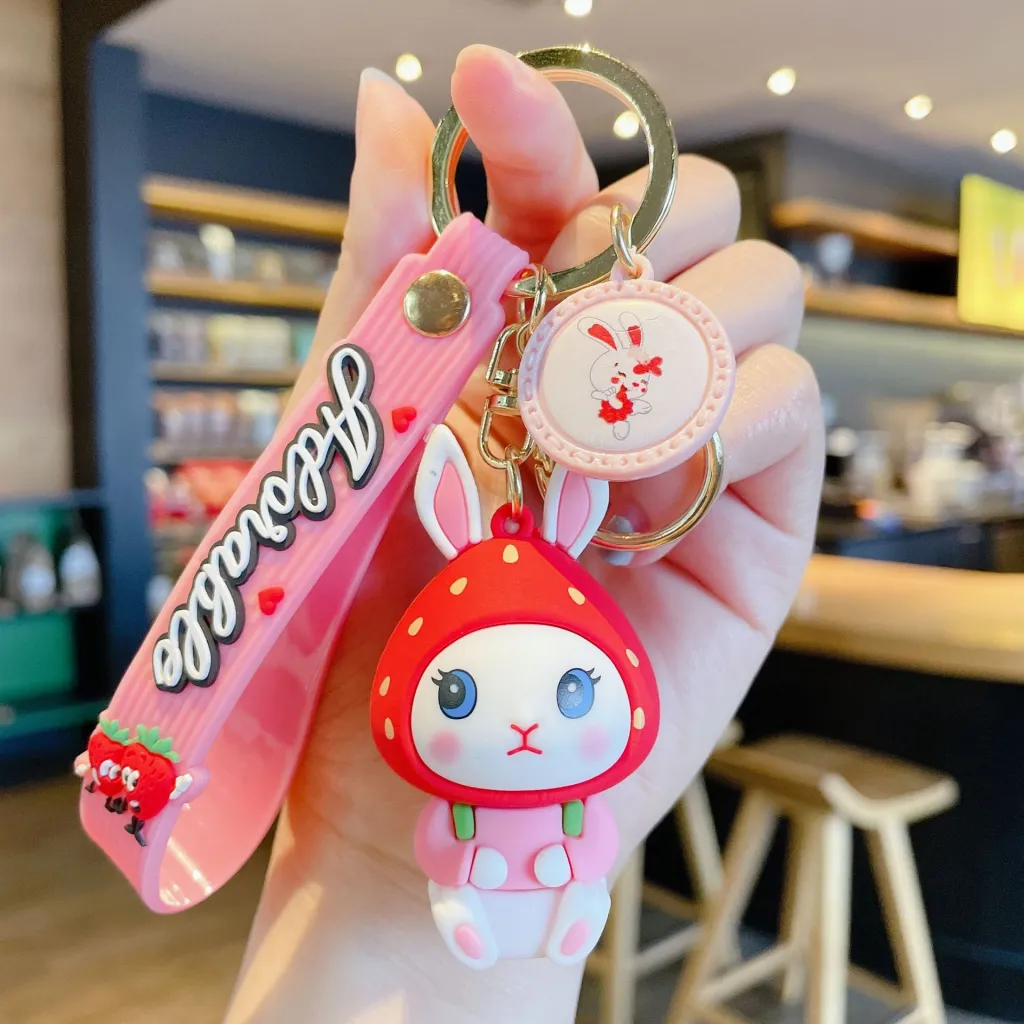 Doll Car Pendant Bag Ornaments Accessories - Strawberry Backpack Rabbit