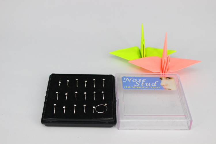 Round Titanium Steel Nose Nail Body Piercing