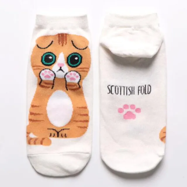 Cotton Boat New Women's Socks Classic Cartoon Socks A1 Orange - Shop at LoveMi