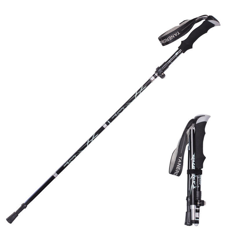 Folding ultralight king poles hiking walking stick