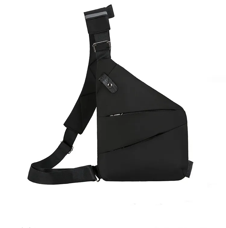Men's Multifunctional Shoulder Bags Sports Chest Pack Bags - Black