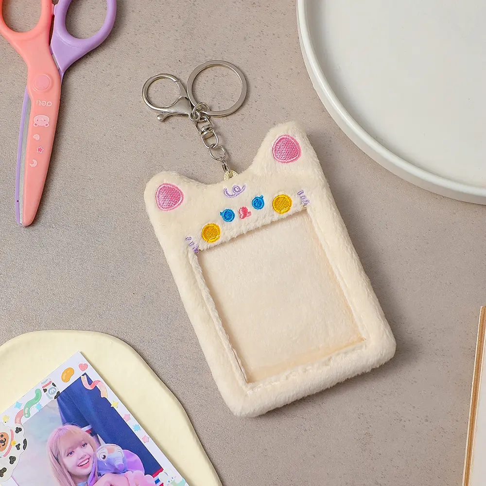 Cartoon Puppy Cute Plush Card Sleeve Girl Pendant
