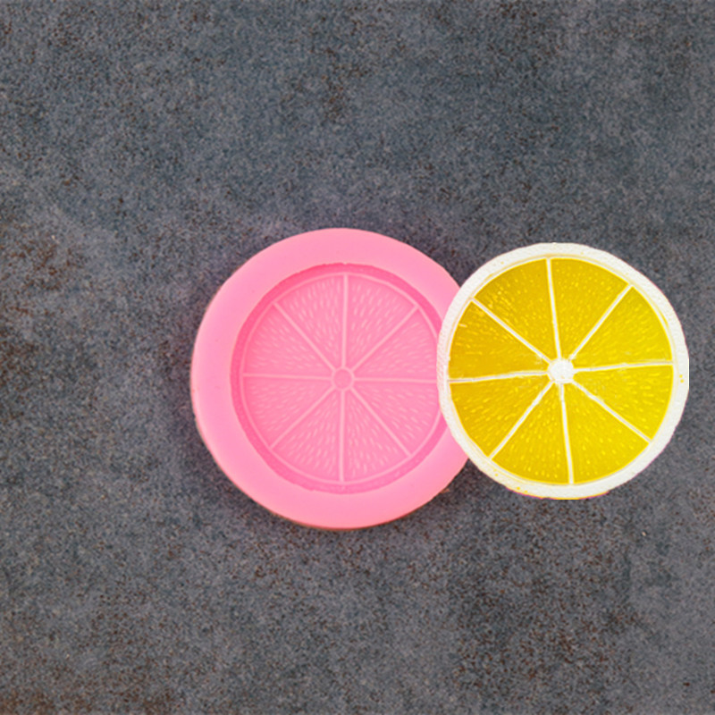 Orange lemon slice fondant cake silicone mold (random)
