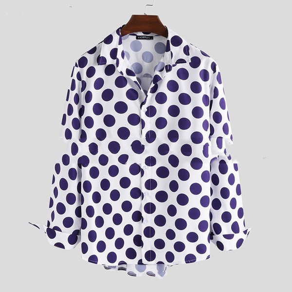 Title 2, Polka Dot Printed Casual Versatile Long Sleeved...