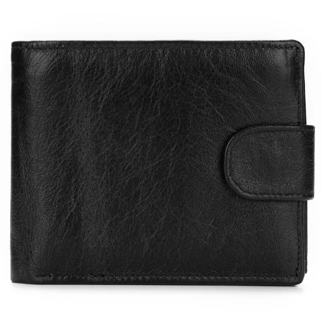 Top Layer Cowhide Clutch Bag Horizontal Style Black - Shop at LoveMi