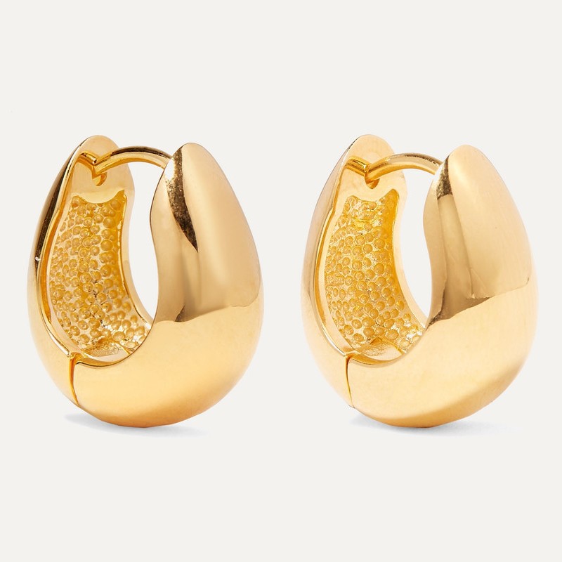 Title 1, Curved Smooth Brass Plating 18K Real Gold Buckl...