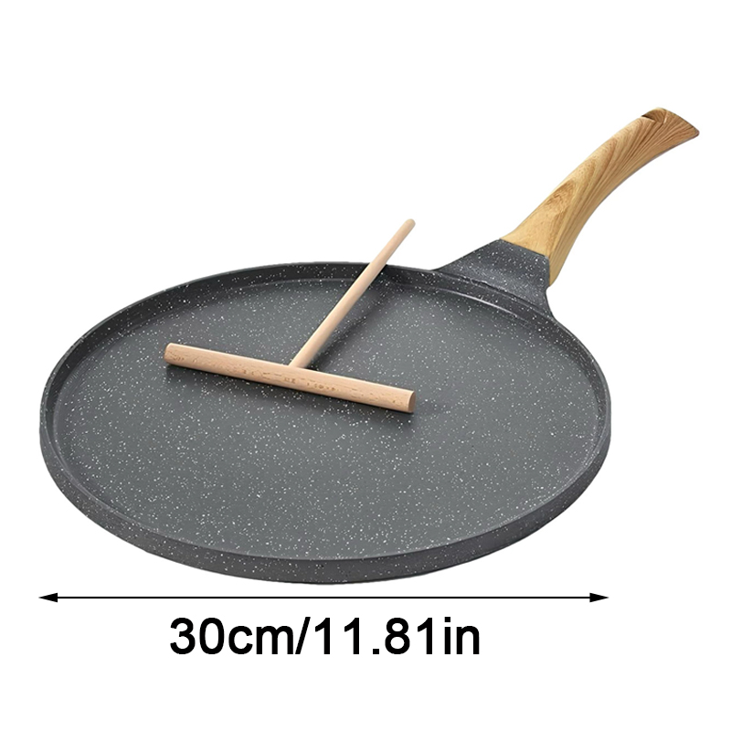 Nonstick Crepe Pan Flat Skillet Tawa Griddle Turner Roti Dosa Pancake Frypan Hot - thumbnail