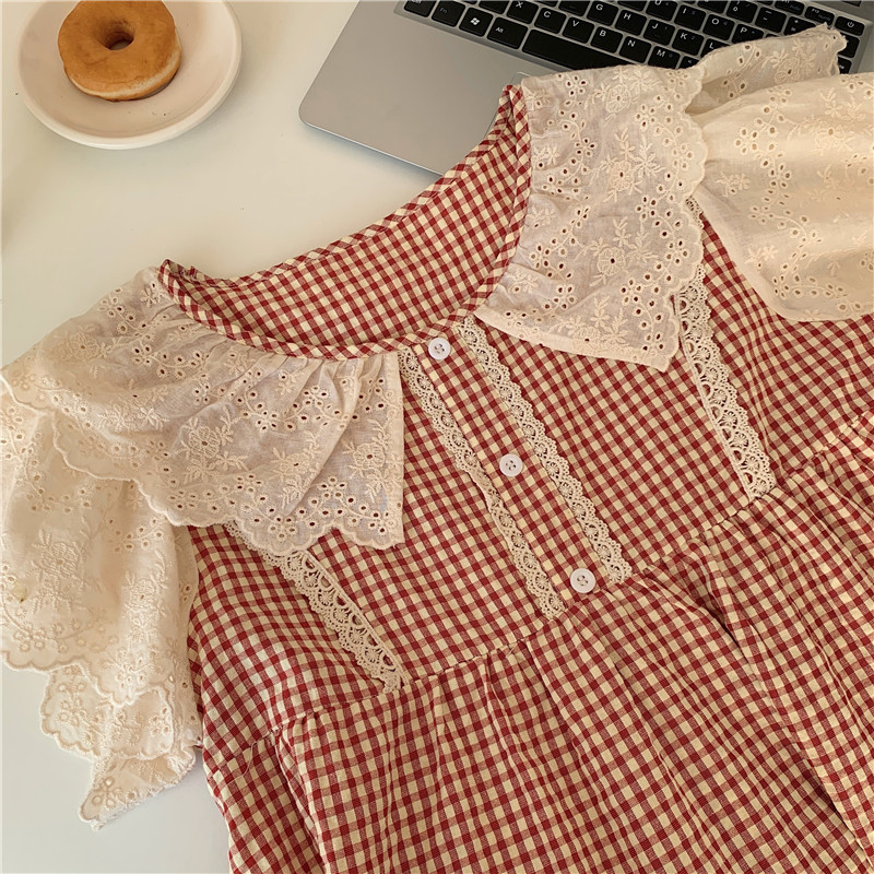 Title 12, Lace Sweet Lace Princess Plaid Outerwear Nightd...