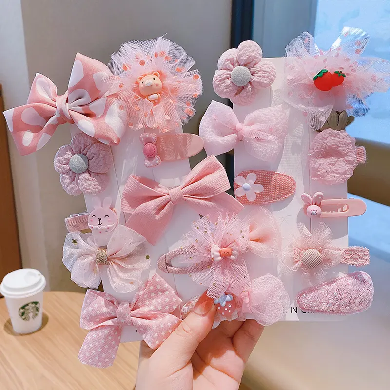 Children's Bow Hair Clip Girls Princess Super Fairy Fabric