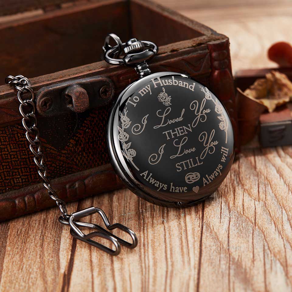 Title 1, Carved Retro Quartz Pocket Watch