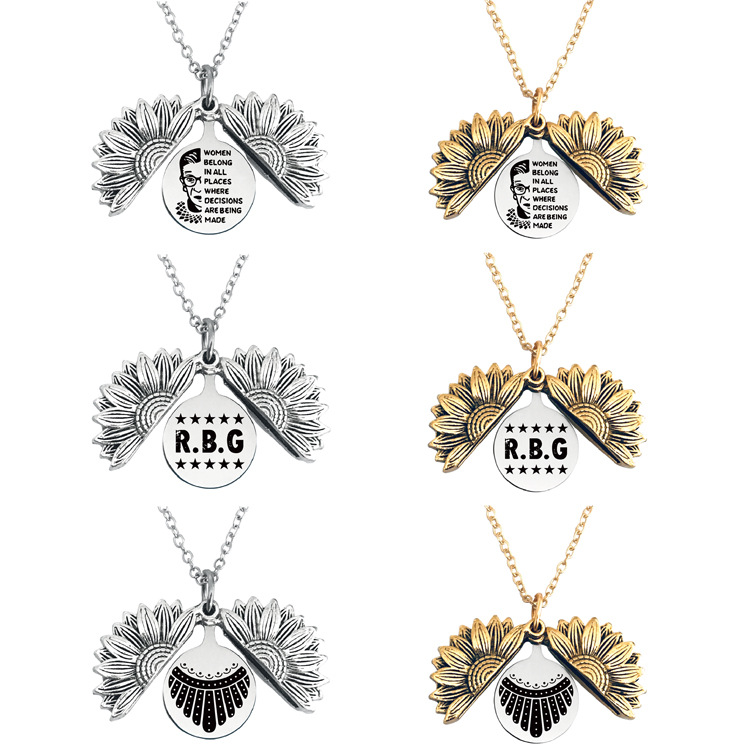 European Beauty Justice Ginsburg Sunflower Necklace