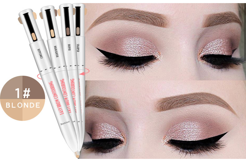 Popular Rotating Round Bead Eyebrow Pencil Four In One 1 Style - Shop at LoveMi