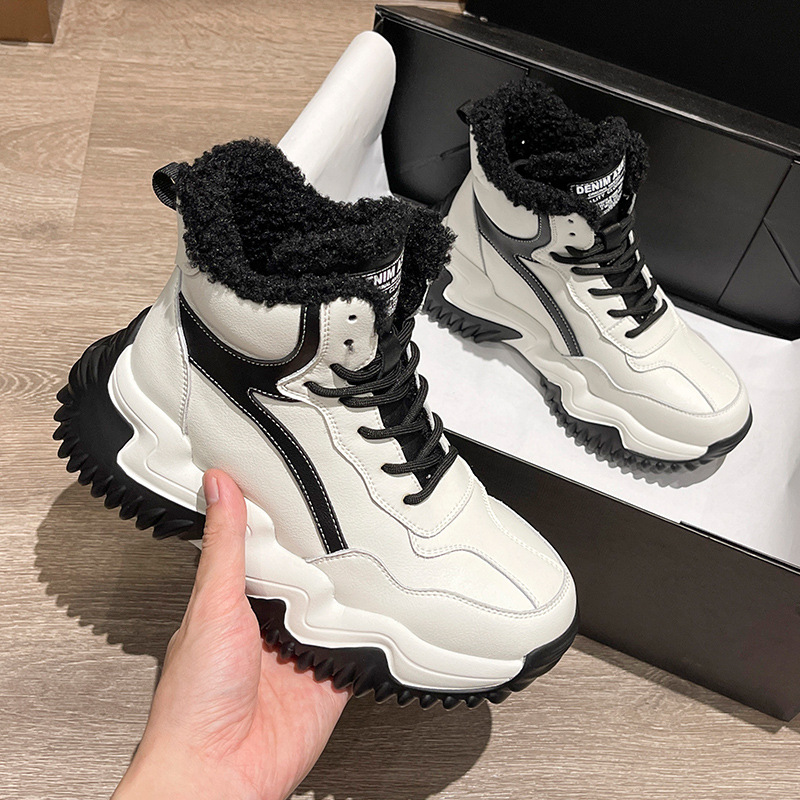 Fashion Big Cotton Shoes Plush Snow Boots For Women