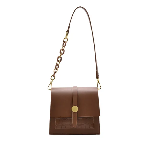 Female Bag New Style Western Style Single Shoulder Messenger Bag Texture Brown - Shop at LoveMi
