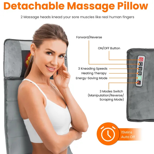 Full Body Electric Massage Mat with Heat Vibration Massage Pad β photo 3