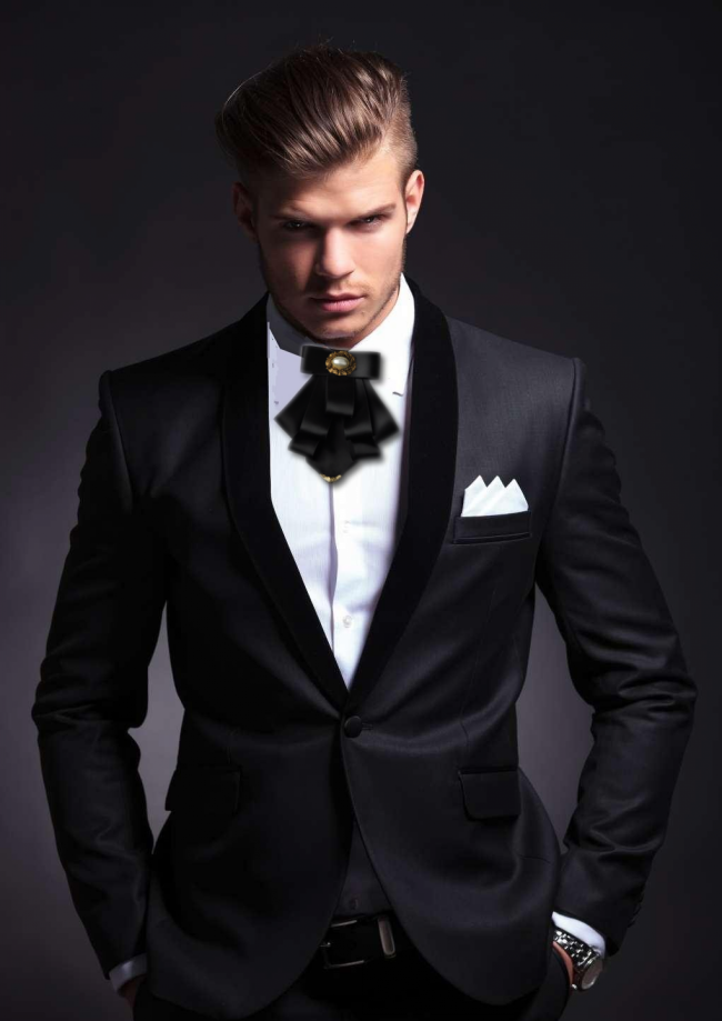 Gold Covered Corner Multilayer Bow Tie