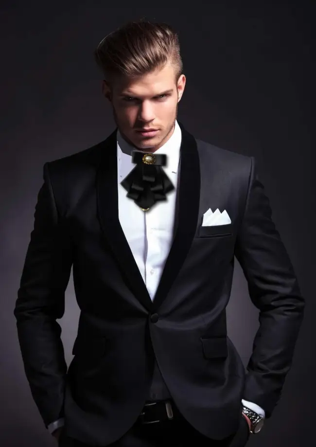 Gold Covered Corner Multilayer Bow Tie