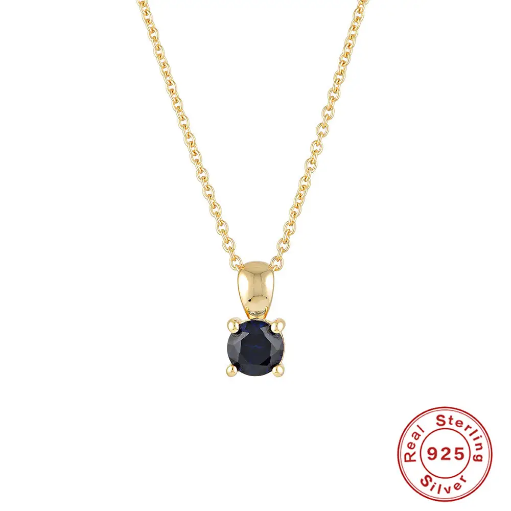 Fashion Sterling Silver Simple Personality Month Necklace