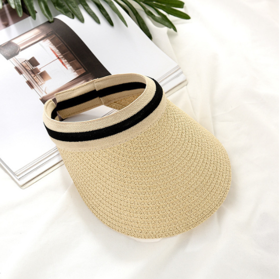 Women's All-match UV Protection Empty Top Woven Straw Hat