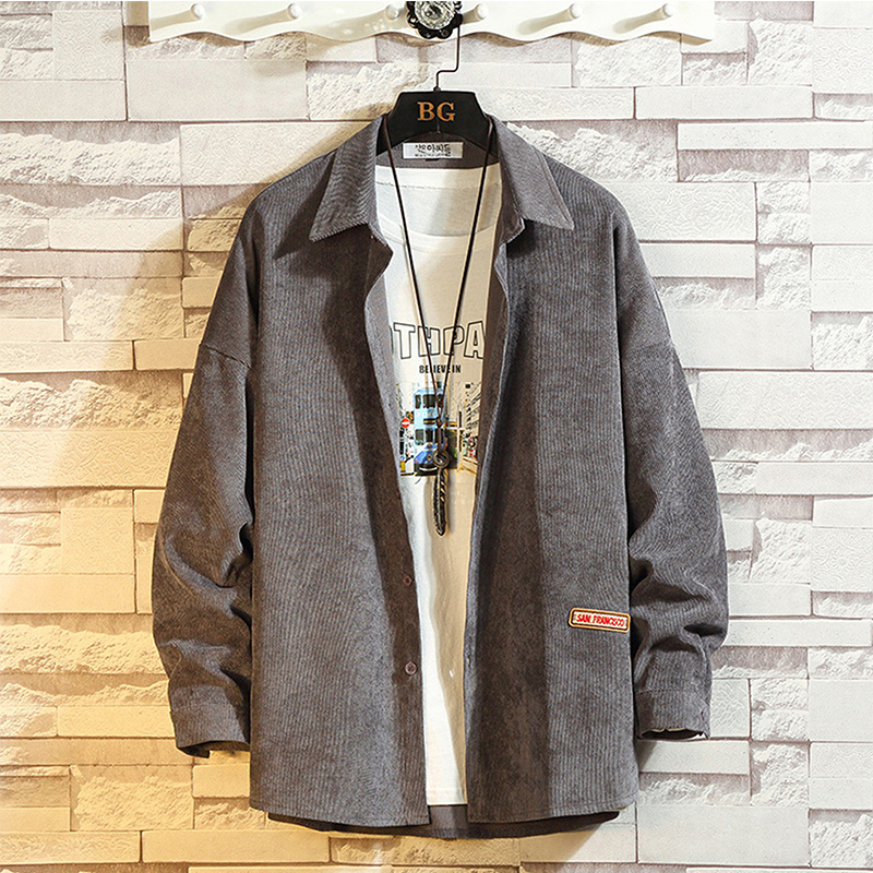 Title 2, Corduroy Shirt Long Sleeve Jacket Casual