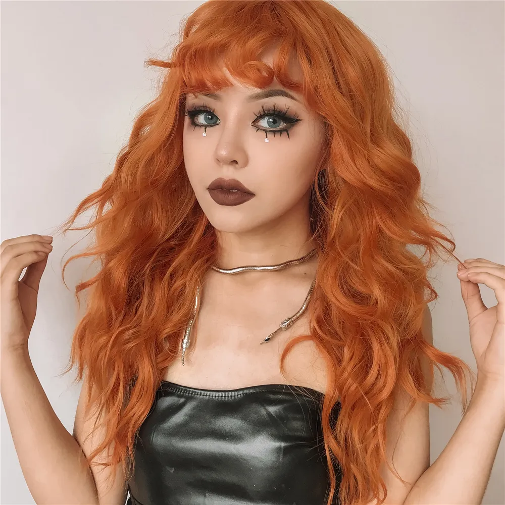 Orange Long Curly Hair