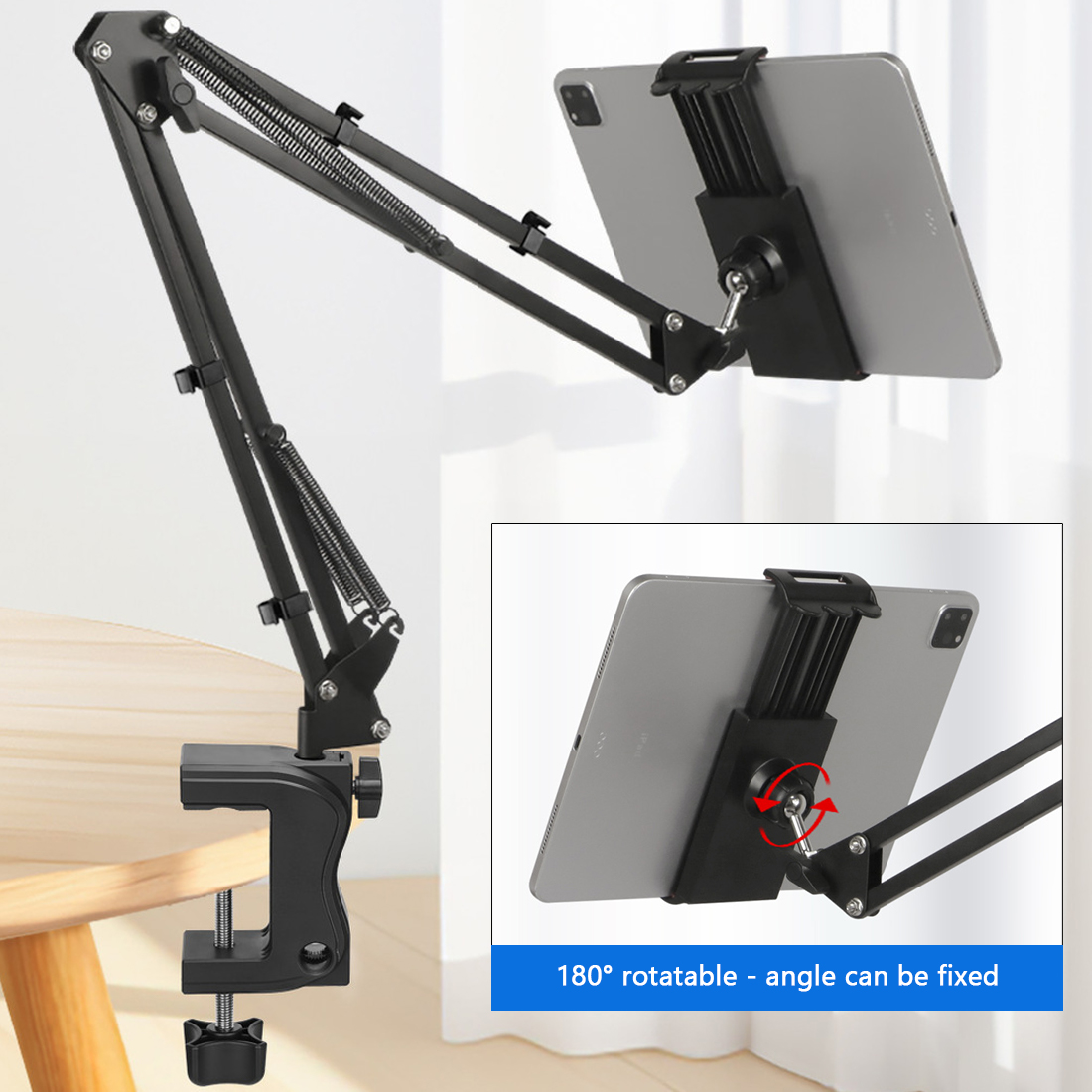 NEW 360 Long Arm Lazy Tablet Stand IPad Phone Holder Mount Clamp Bed Table — image 3