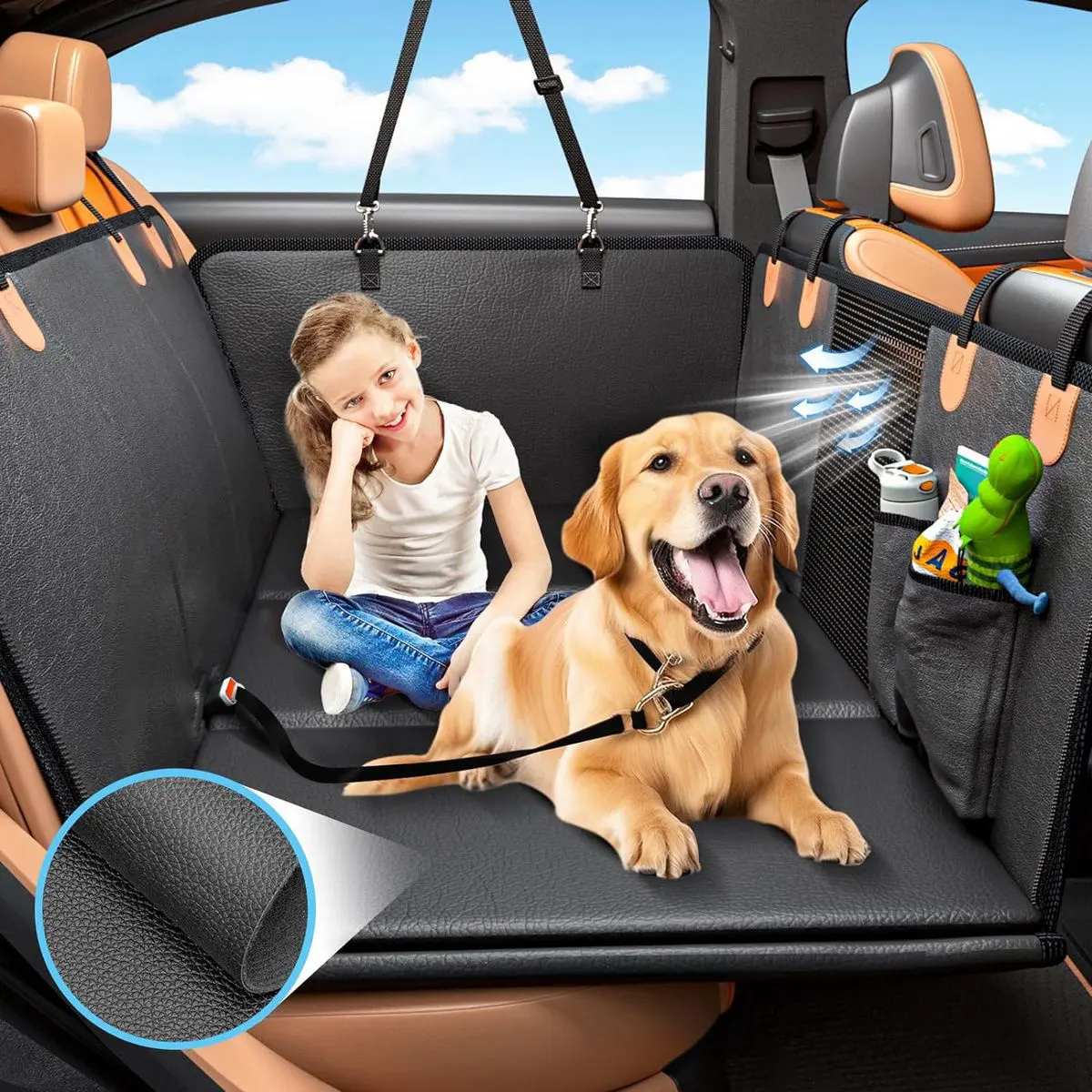 PU Leather Back Seat Extender